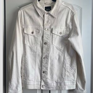 White denim Zara jacket